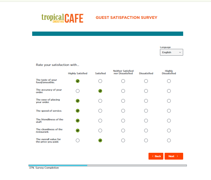 Rate your satisfaction mytscvisit survey